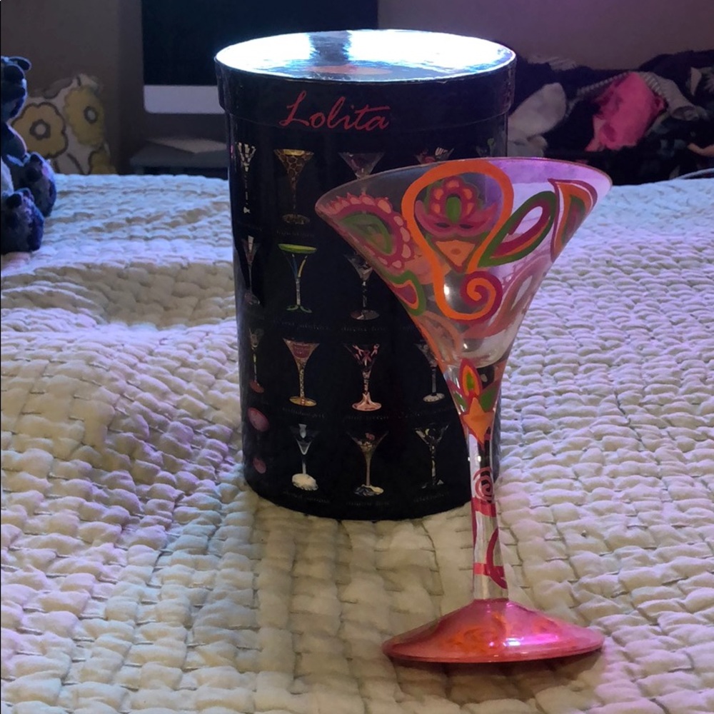 Lolita Paisley Martini Glass
